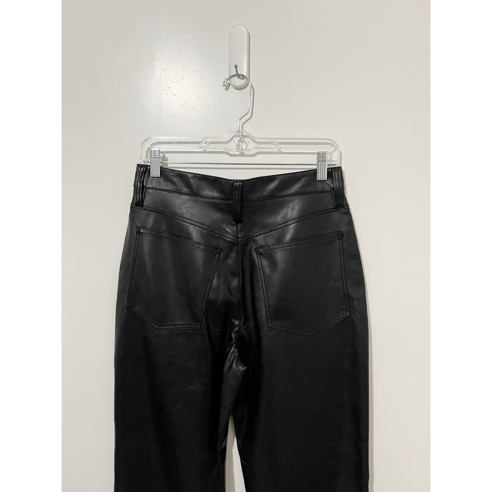 Madewell The Perfect Vintage Straight Jean Vegan Leather Black High Rise 28 - Picture 5 of 10